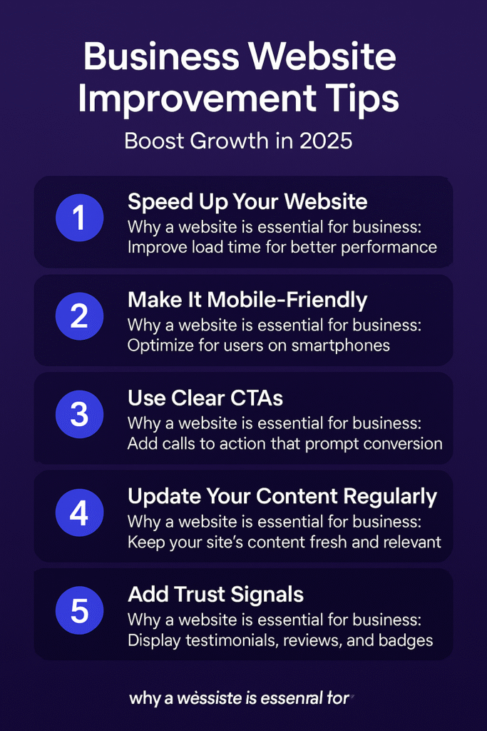 business website improvement tips