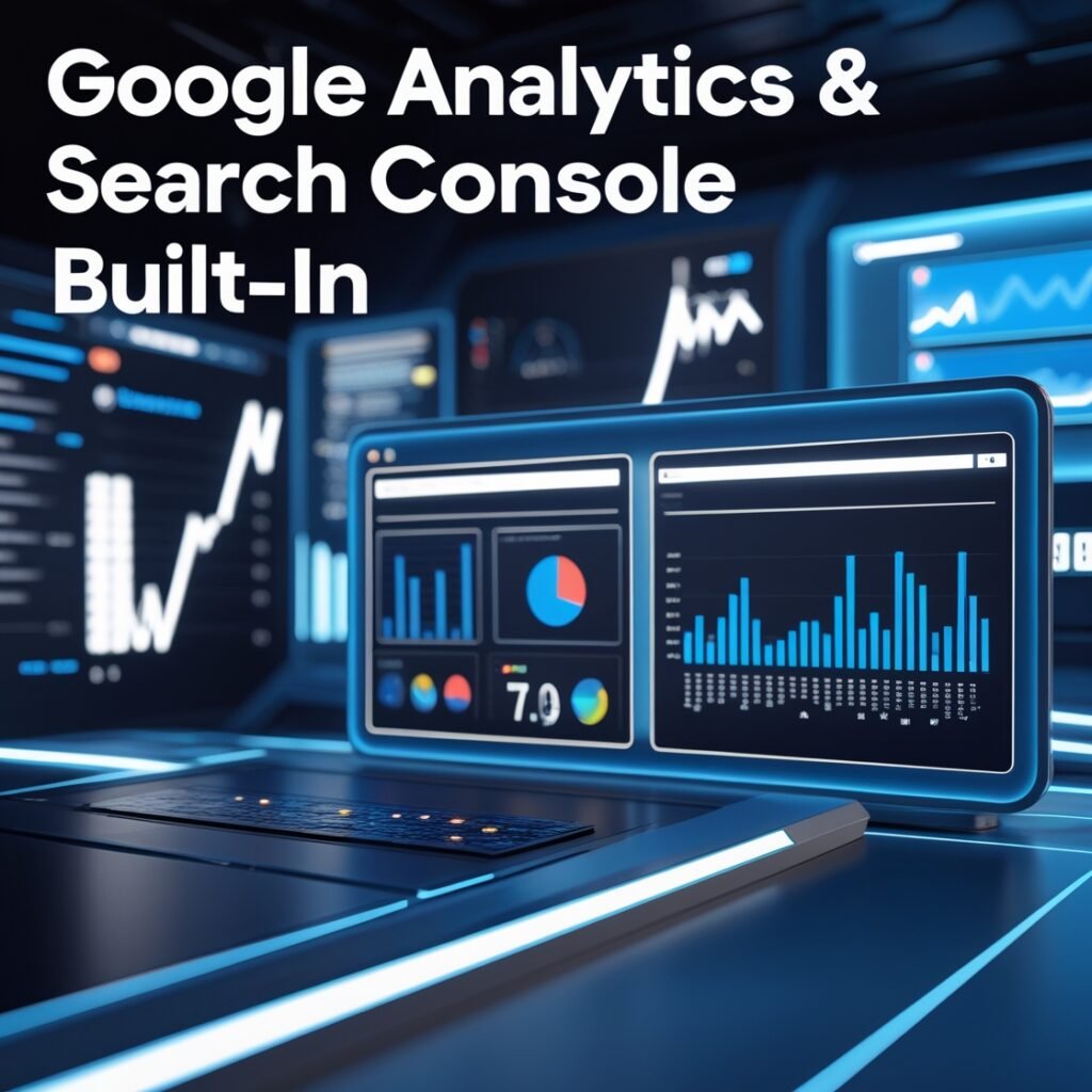 google analytics & search console built-in