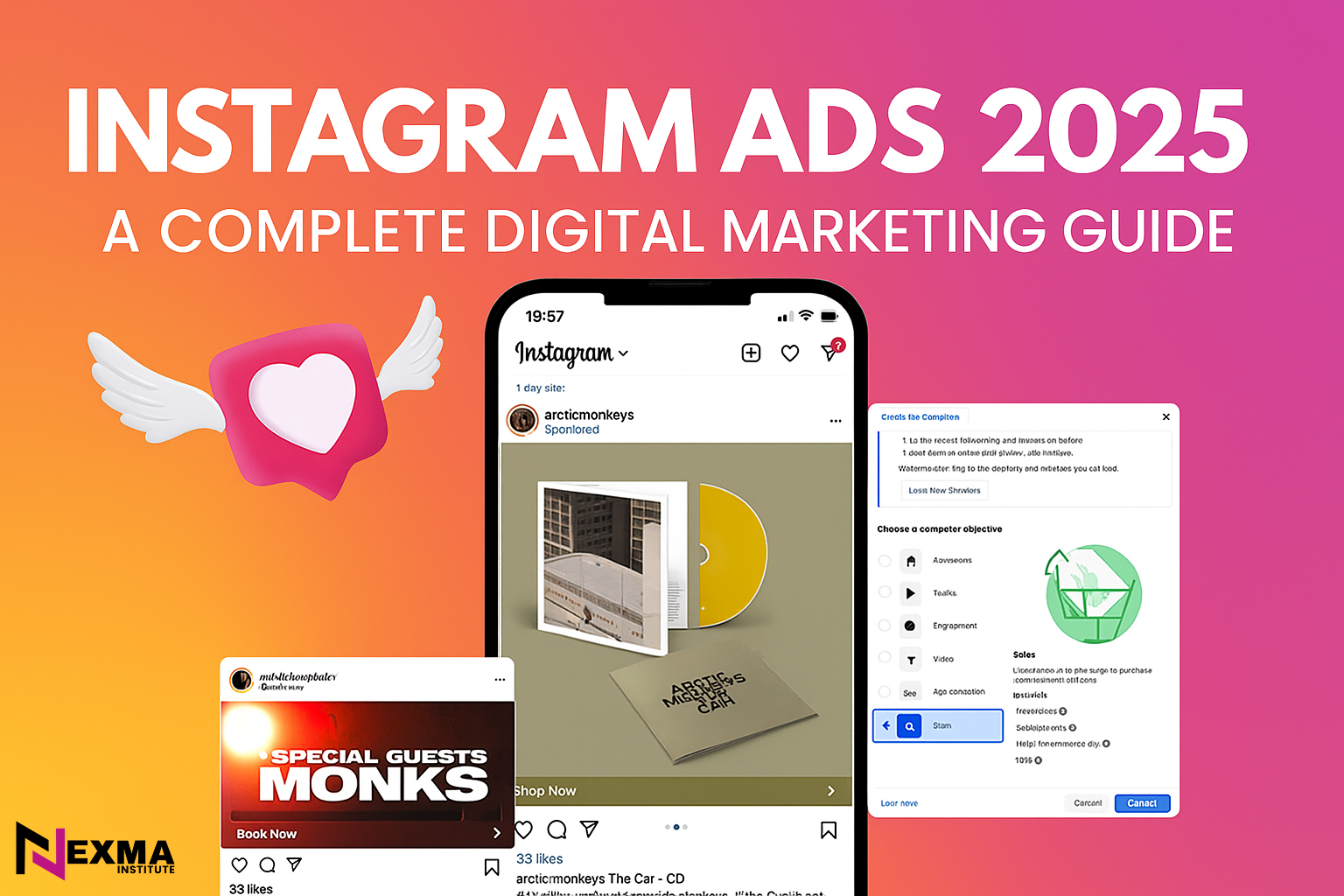 Instagram Ads 2025 thumbnail, blue-purple background